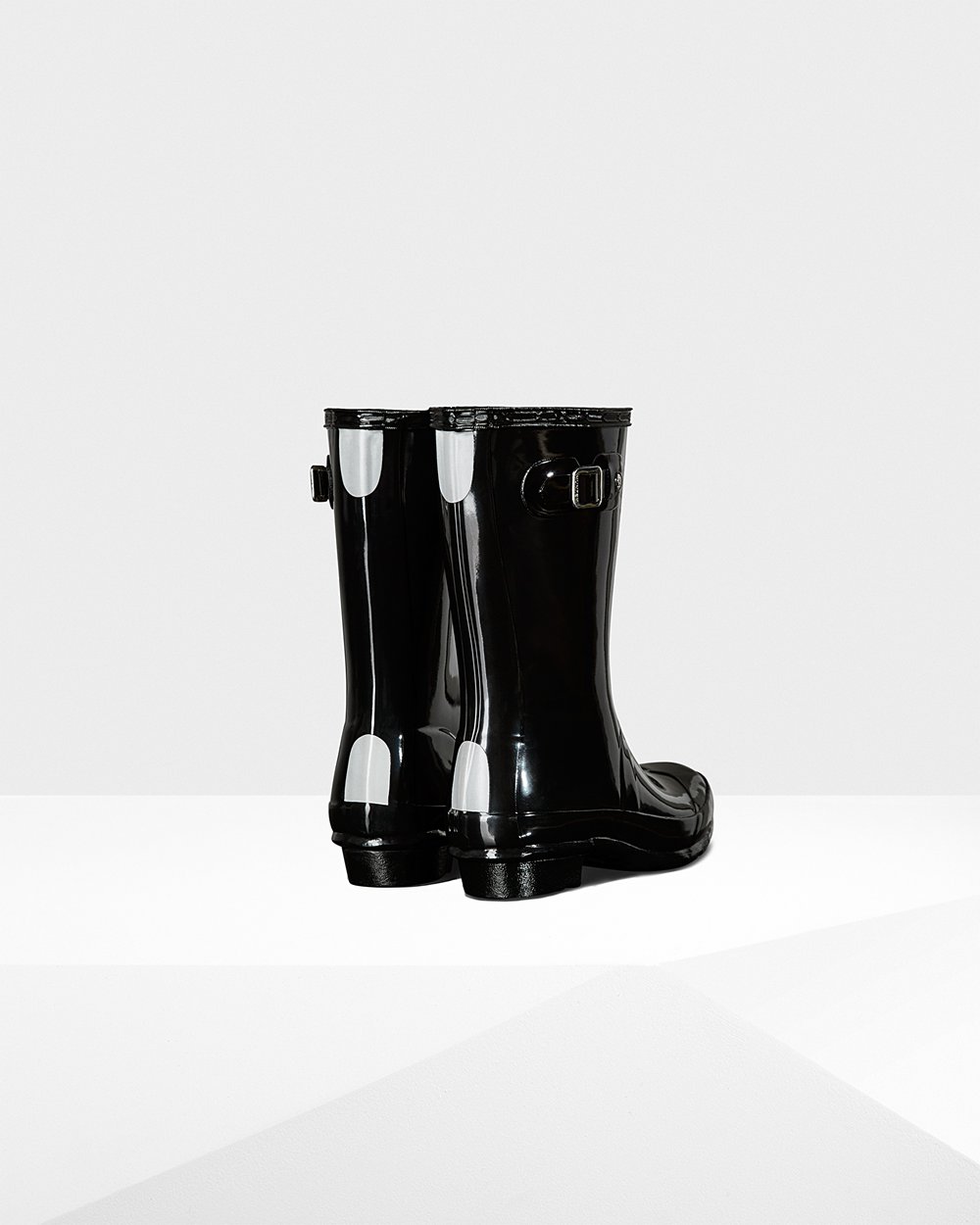 Kids Hunter Original Big Gloss | Rain Boots Black | NZ-12307-HLYK